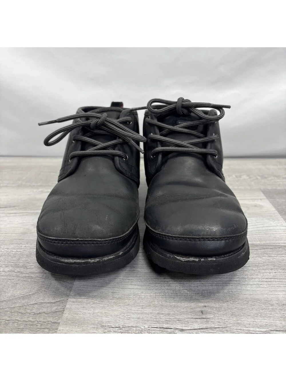 UGG Neumel Weather II Waterproof Black Leather Chukka Boots Size US 8 Men
